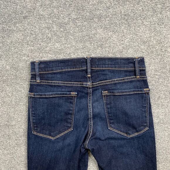 Frame Jeans Womens 26 Blue Le Skinny Le Jeanne Mid Rise Stretch Denim Dark Wash - Picture 9 of 12
